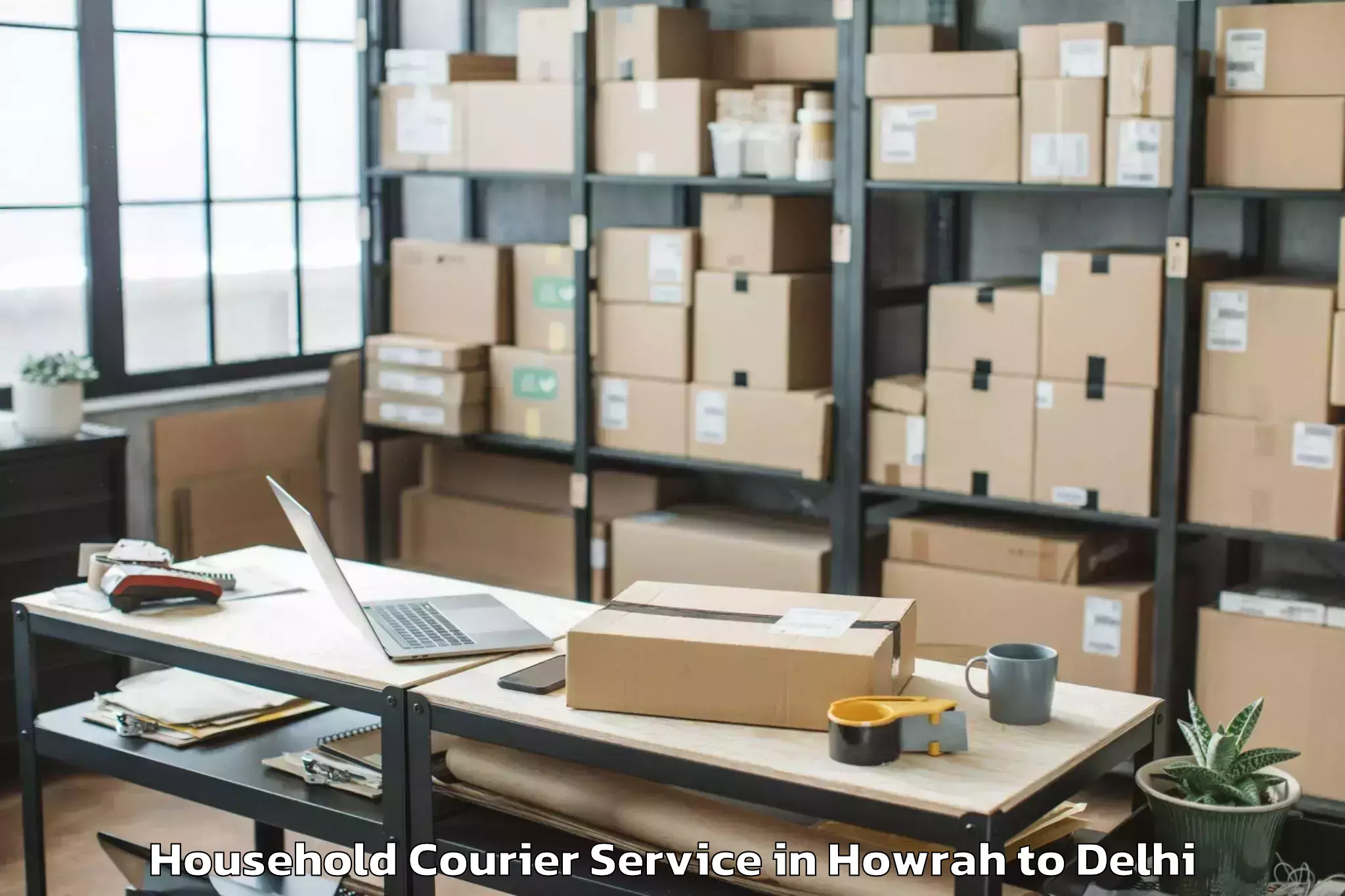 Book Howrah to Badarpur Household Courier Online